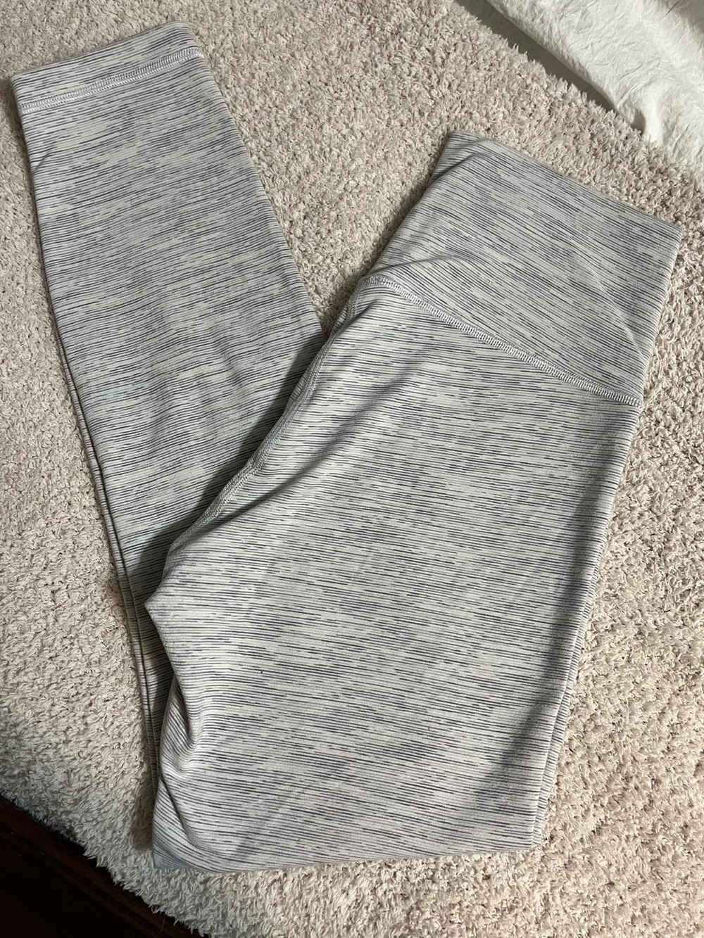 lululemon athletica Heather Light Gray Space-Dyed Leggings